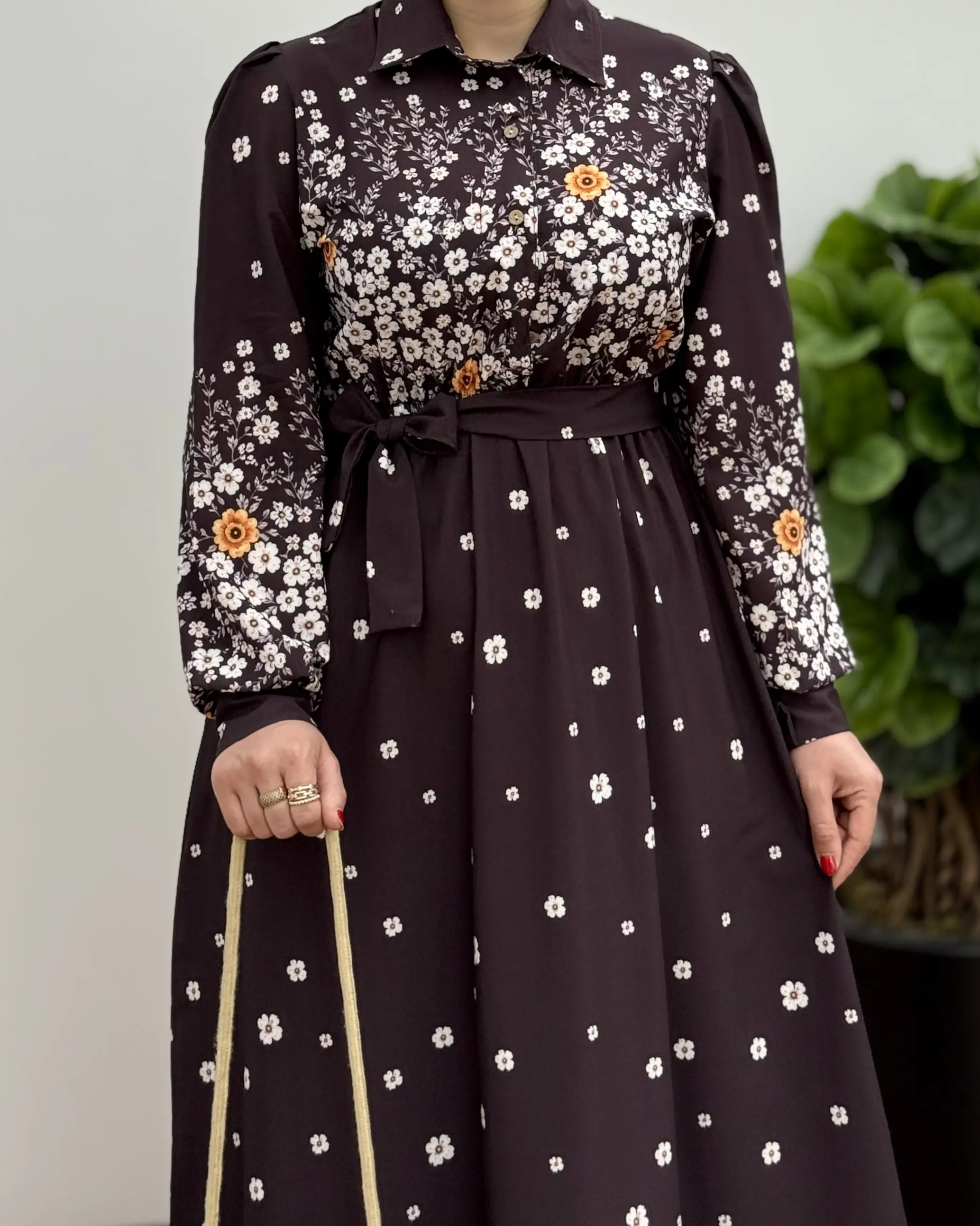 پیراهن بلند زنانه مدل شکوفه